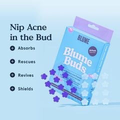 Blume patch close-up texture highlighting hydrocolloid absorption benefit