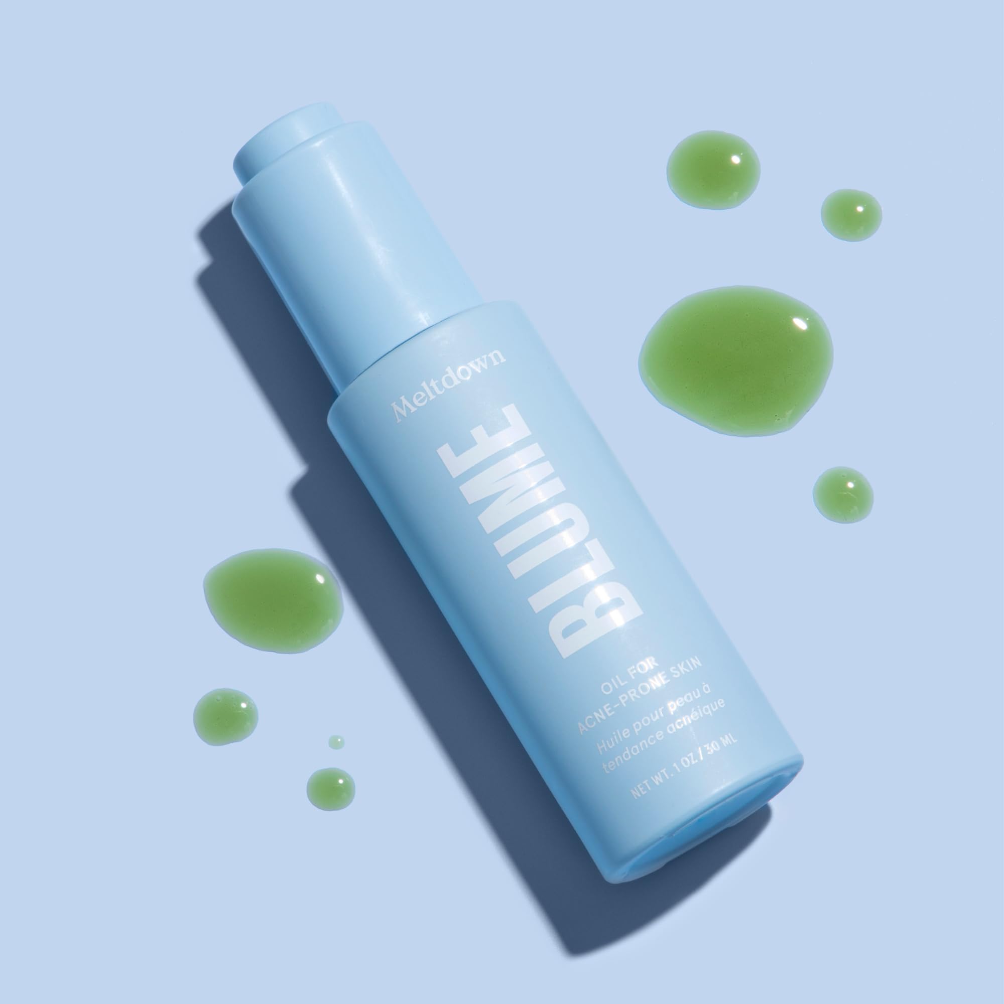 Blume Meltdown mixed into moisturizer showing blendability and hydration
