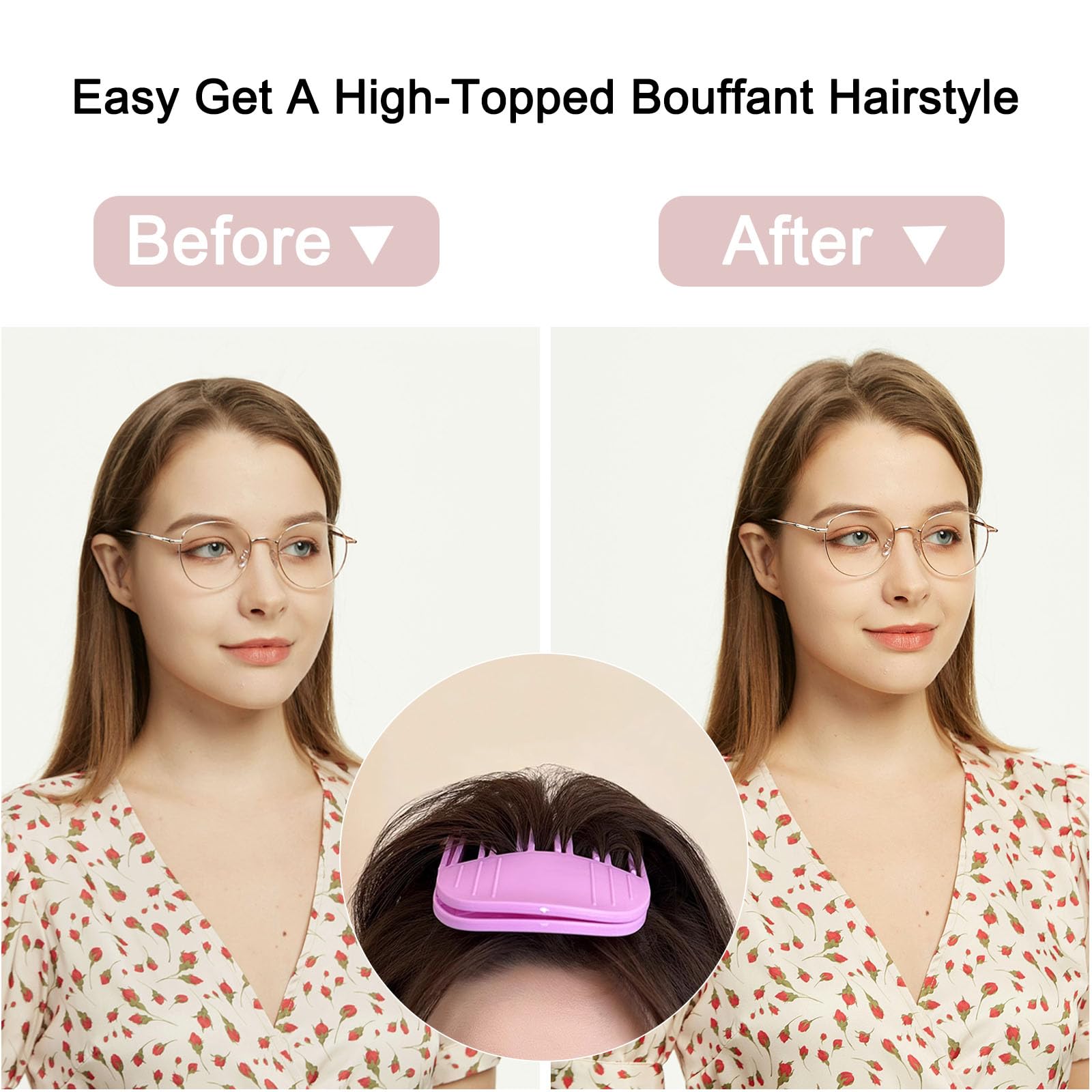 BluOcnMkt 3-teeth clip positioned at hair root for targeted lift and natural volume