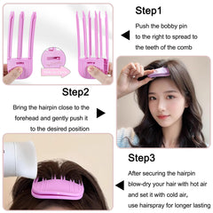 BluOcnMkt 6-teeth clip lifting curls at crown to boost fullness without frizz