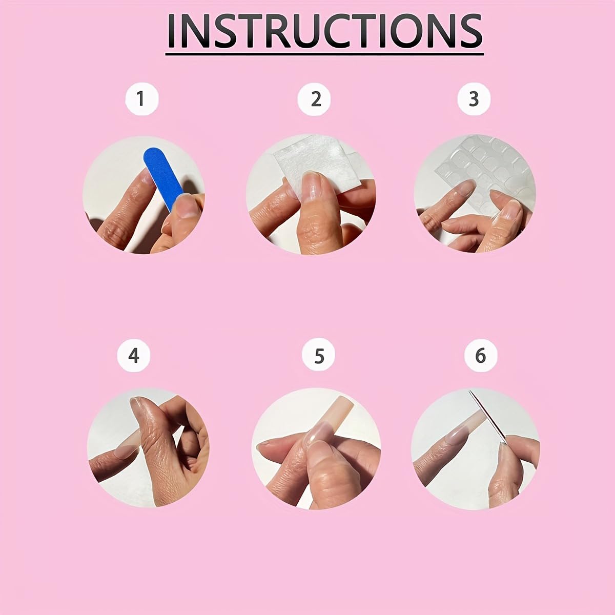 BMKKOT hand applying a press-on nail demonstrating simple application steps and speed