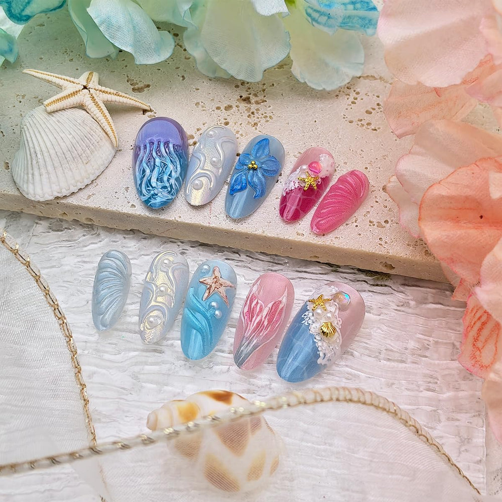 BMKKOT application tools with nail file and jelly stickers for easy at-home use