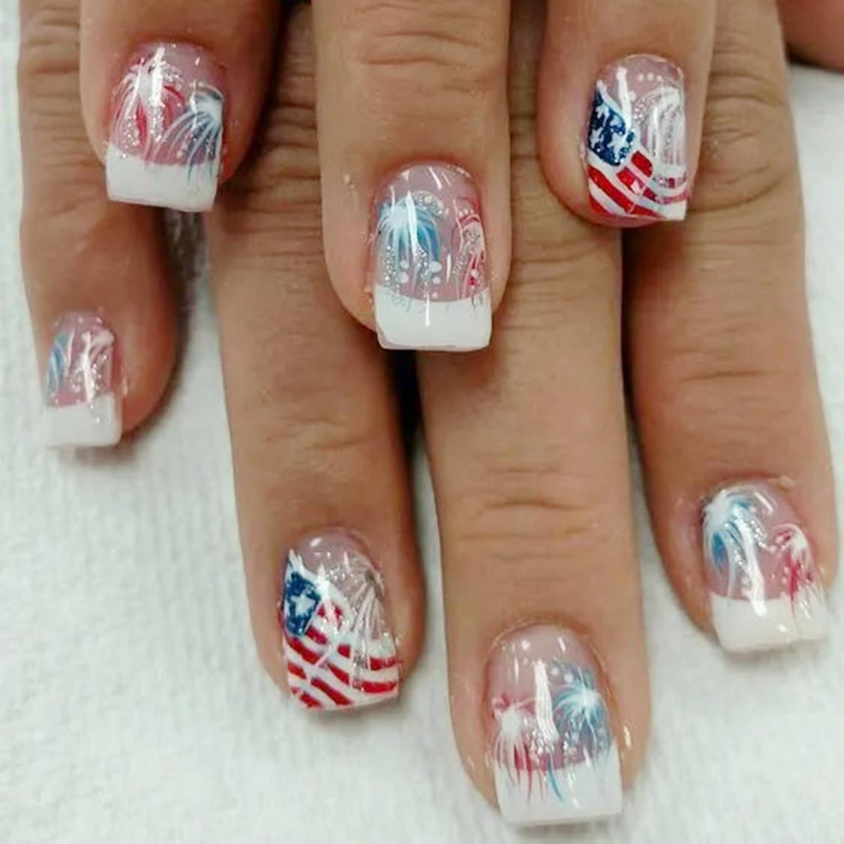 BMKKOT front packaging showing patriotic nail set and quick styling benefit