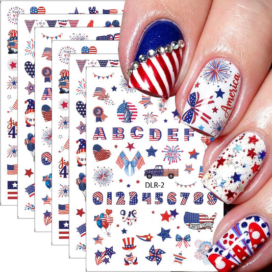 BMKKOT front packaging showing 6 sheets and patriotic designs, quick styling benefit