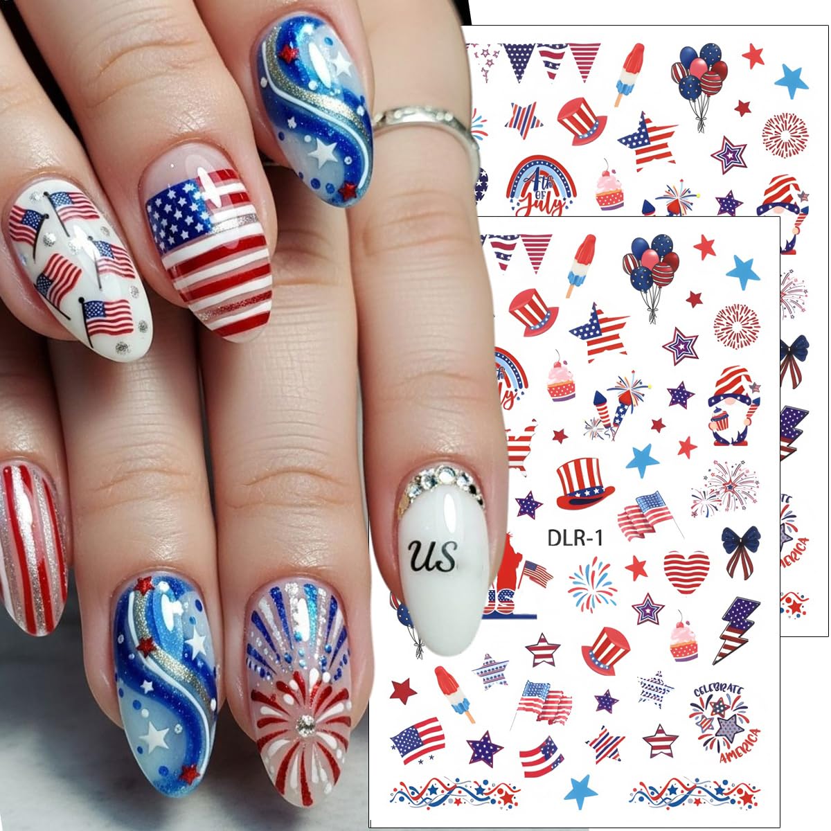 BMKKOT hands at a barbecue with patriotic nails, instant holiday-ready style benefit