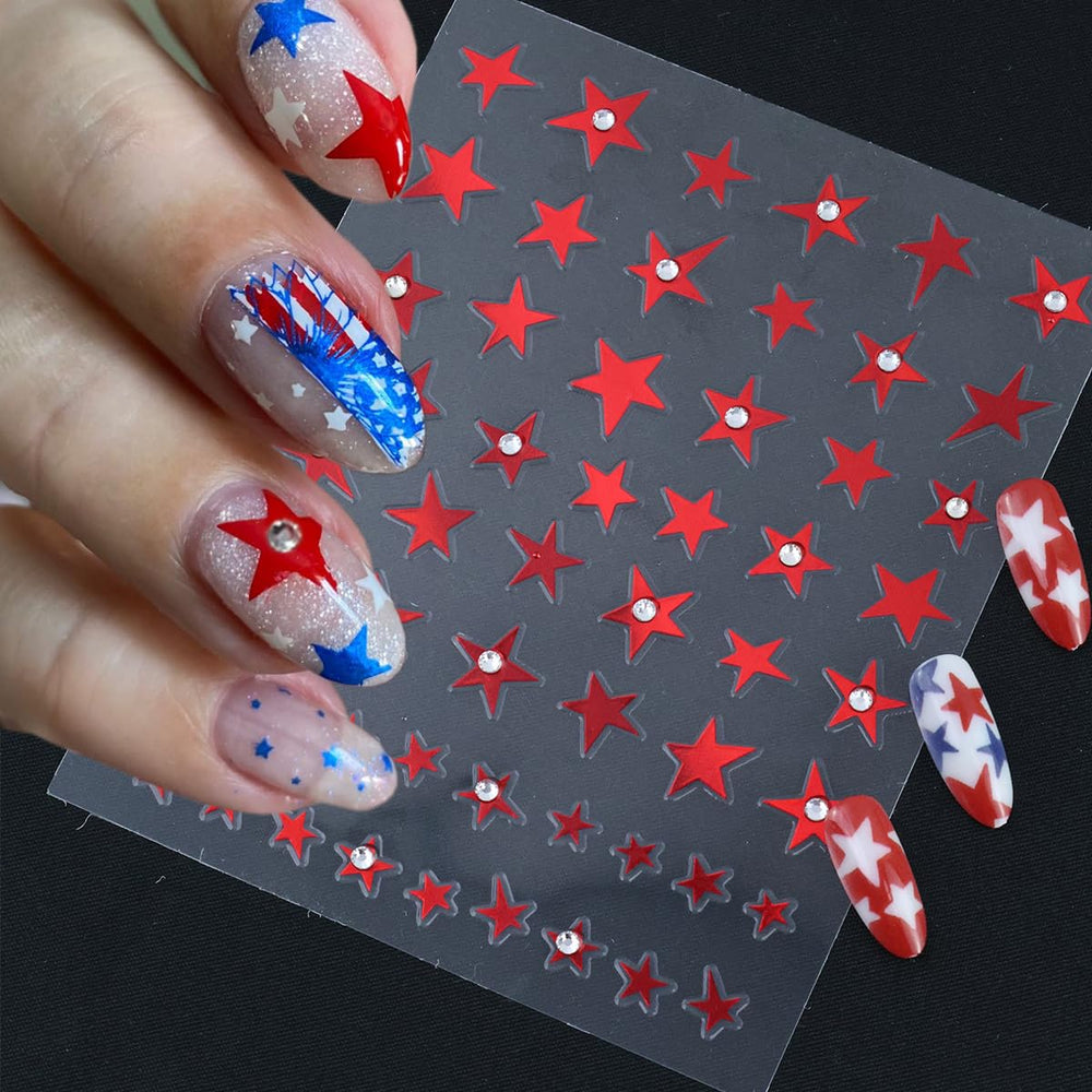 BMKKOT decals on an acrylic nail tip illustrating compatibility and finish