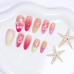 BMKKOT rhinestone and starfish close shot, shows sparkle and summery charm