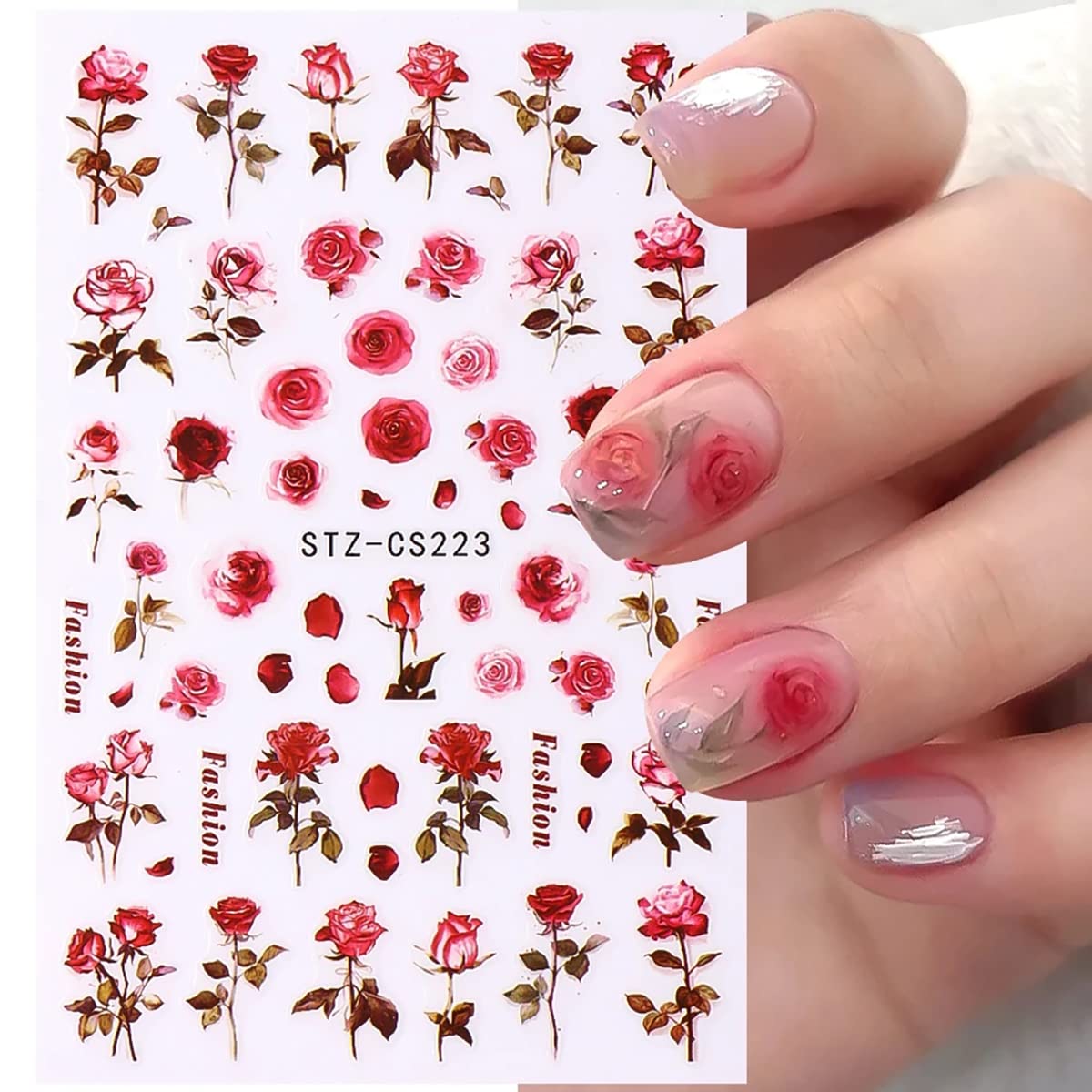 BMKKOT assortment of pink and red rose designs for creative mixing