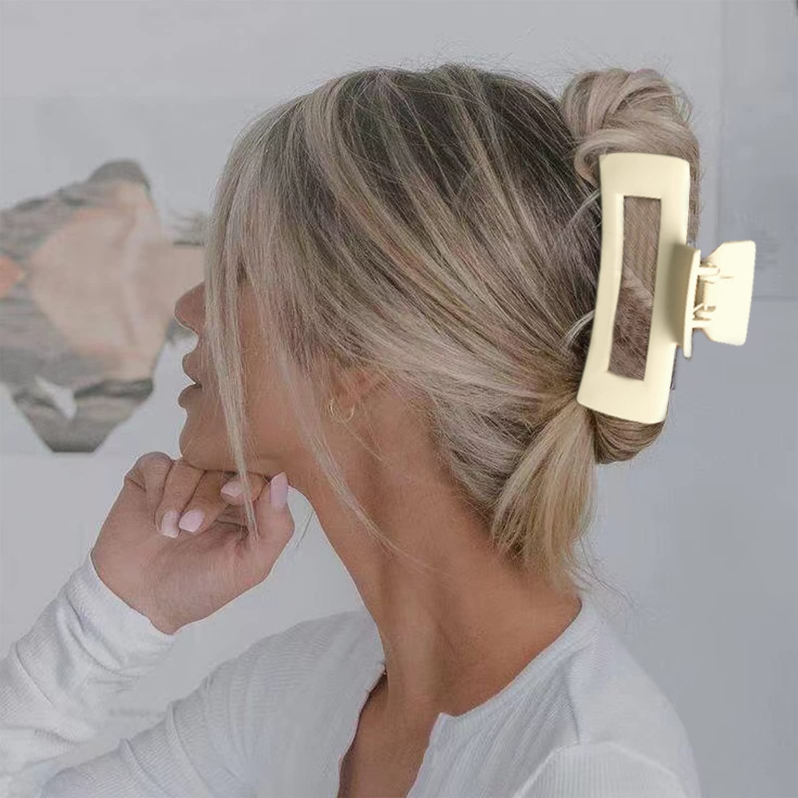 Bmobuo four neutral color clips displayed to match outfits and styling versatility