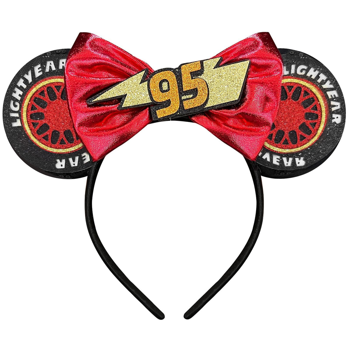 Bmobuo front view sequin mouse ears headband showing playful park-ready style