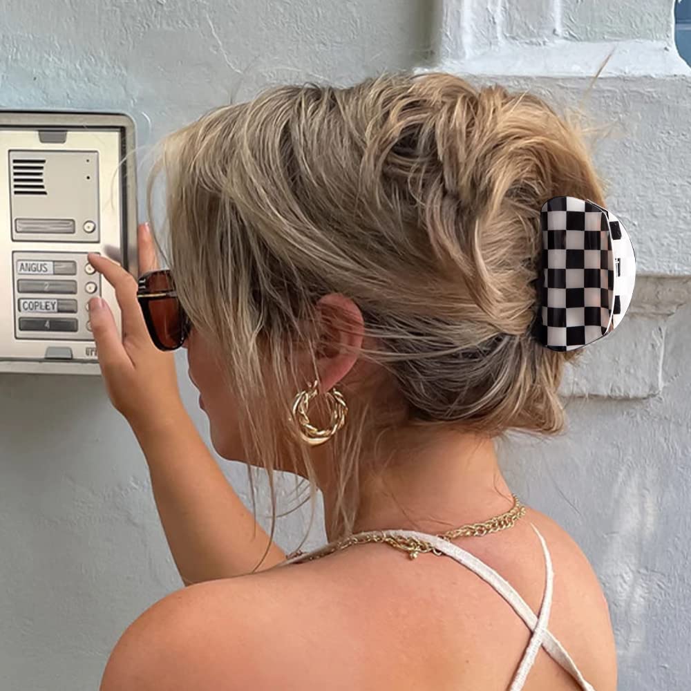 Bmobuo square clip worn in hair for subtle accent and secure hold