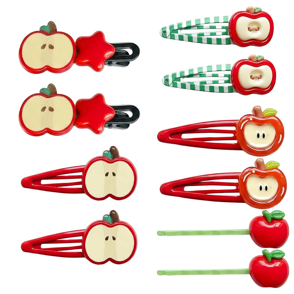 Bmpzery front packaging showing 10-piece apple clip set and gift appeal