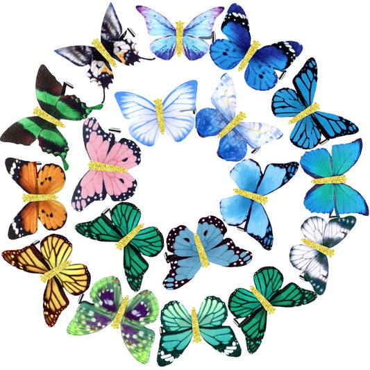 Boao front packaging showing 18 glitter butterfly clips and colorful appeal