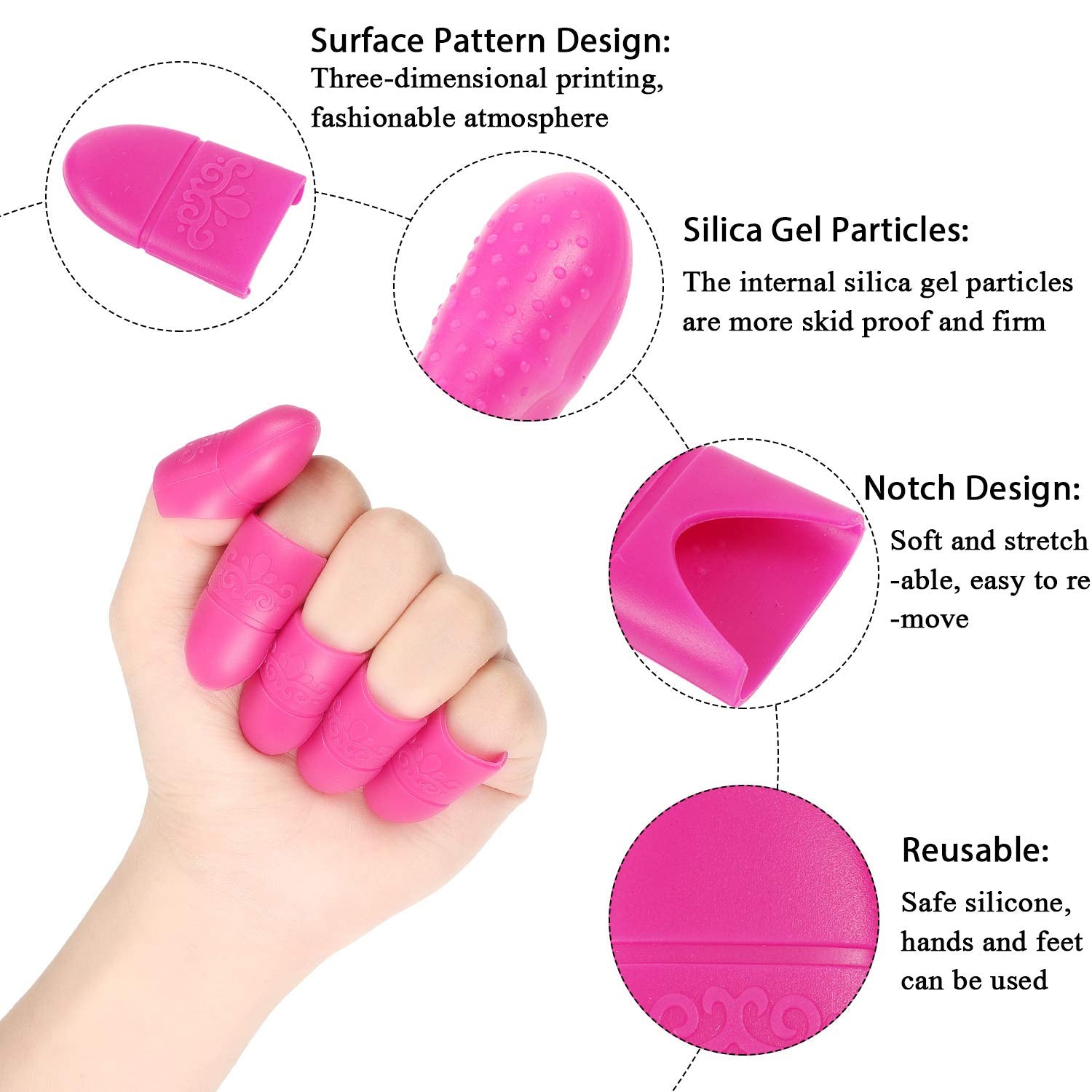 Boao cap clipped on finger holding remover pad for hands-free soaking