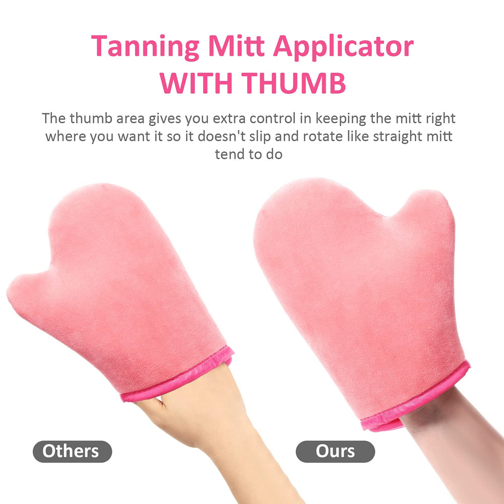 Boao mini face mitt and flat-top brush for precise blending benefits