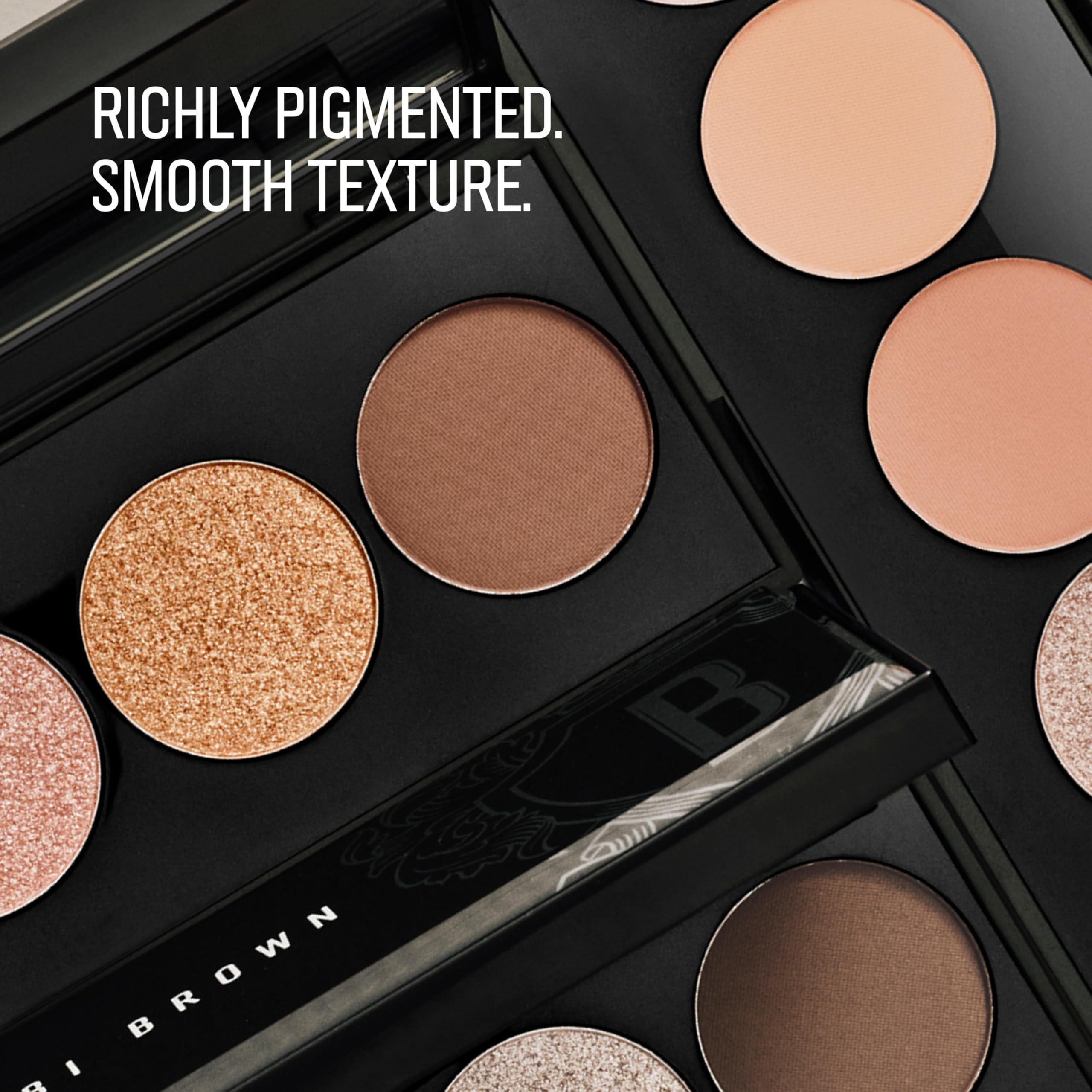 Bobbi Brown arm swatches of five complementary nudes illustrating pigmentation
