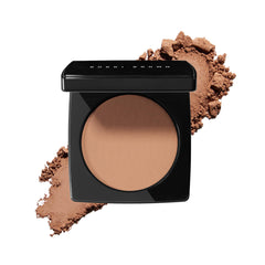 Bobbi Brown bronzing powder compact front view showing matte finish benefit