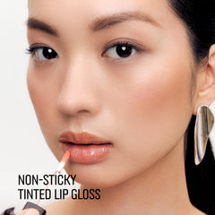 Bobbi Brown gloss close-up texture highlighting hydrating oil finish and cushiony feel