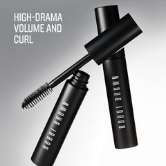 Bobbi Brown before and after lashes illustrating thicker curled lifted lashes benefit