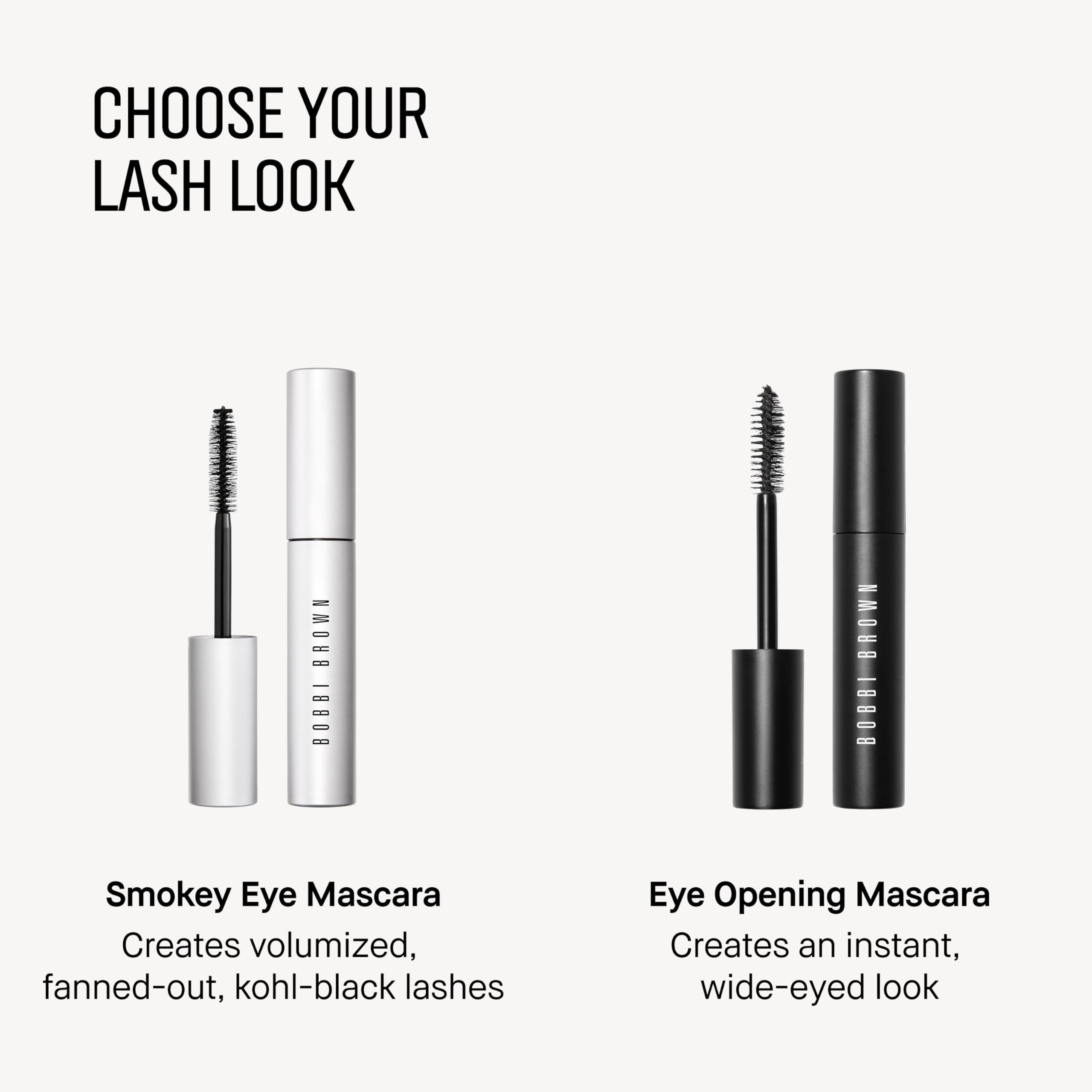 Bobbi Brown applying mascara on model demonstrating immediate volume and eye-opening benefit