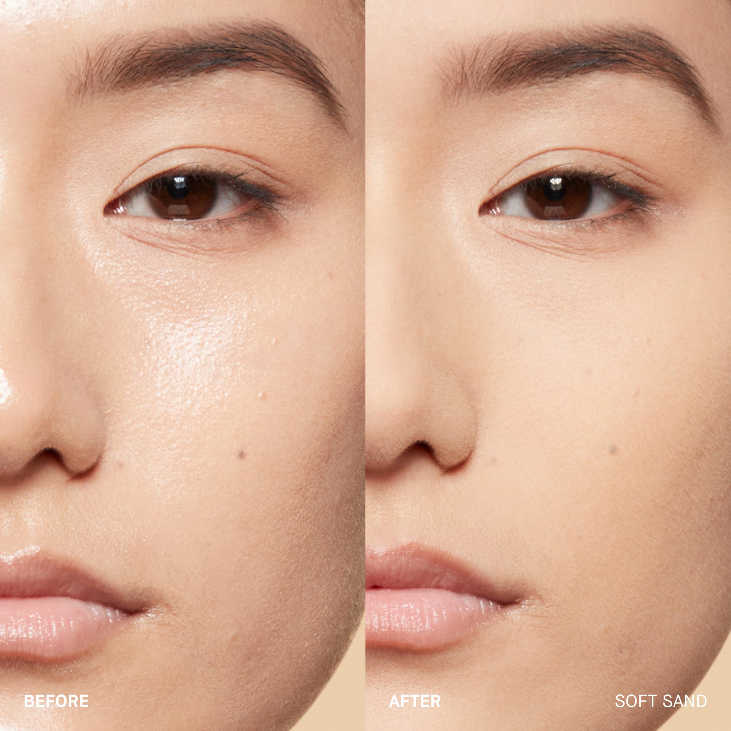 Bobbi Brown powder texture close-up showing fine milled particles for seamless blend