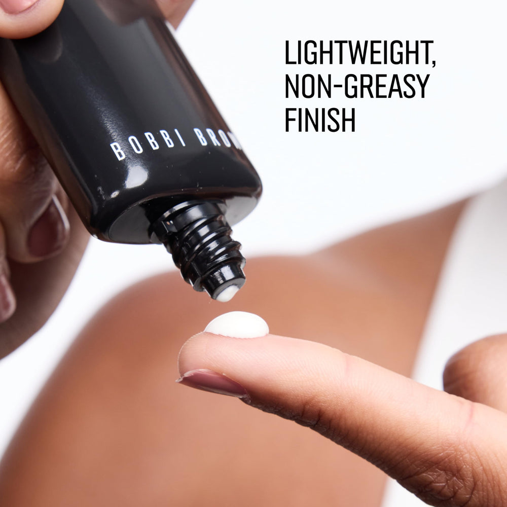 Bobbi Brown applied under foundation illustrating smoother application and longer wear