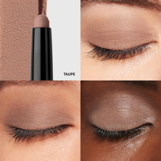 Bobbi Brown creamy Taupe stick texture close-up, smooth blendable finish