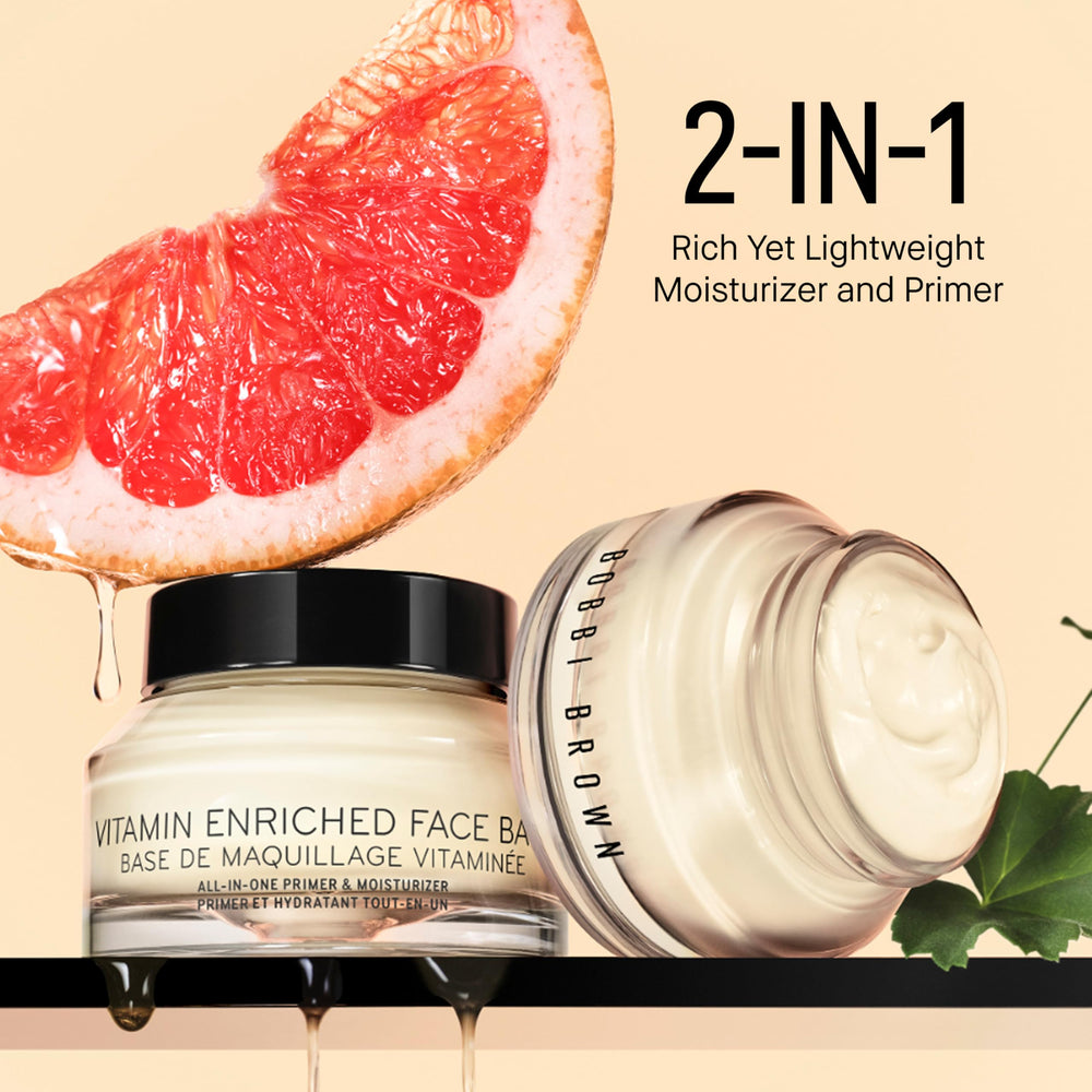 Bobbi Brown jar next to ruler showing 1.7 fl oz scale for accurate size benefit
