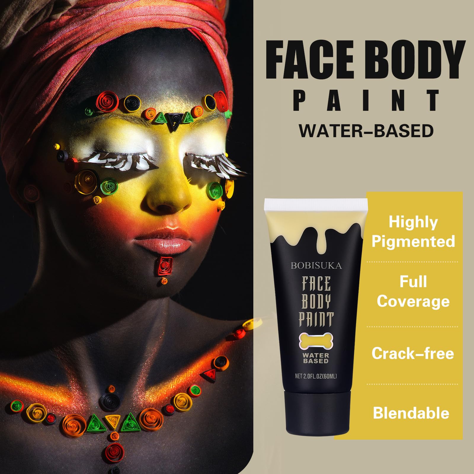 BOBISUKA applied with sponge for full-coverage yellow base