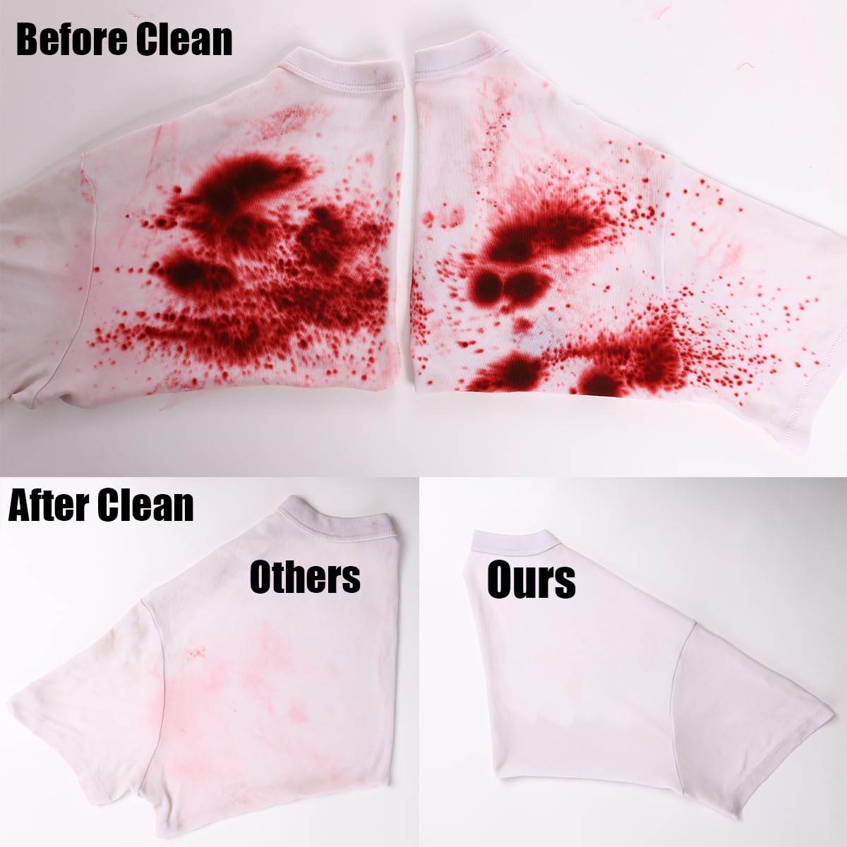 BOBISUKA spraying on clothing demonstrating realistic splatter and quick coverage
