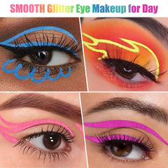 BOBISUKA eyeliners glowing under blacklight delivering UV party impact