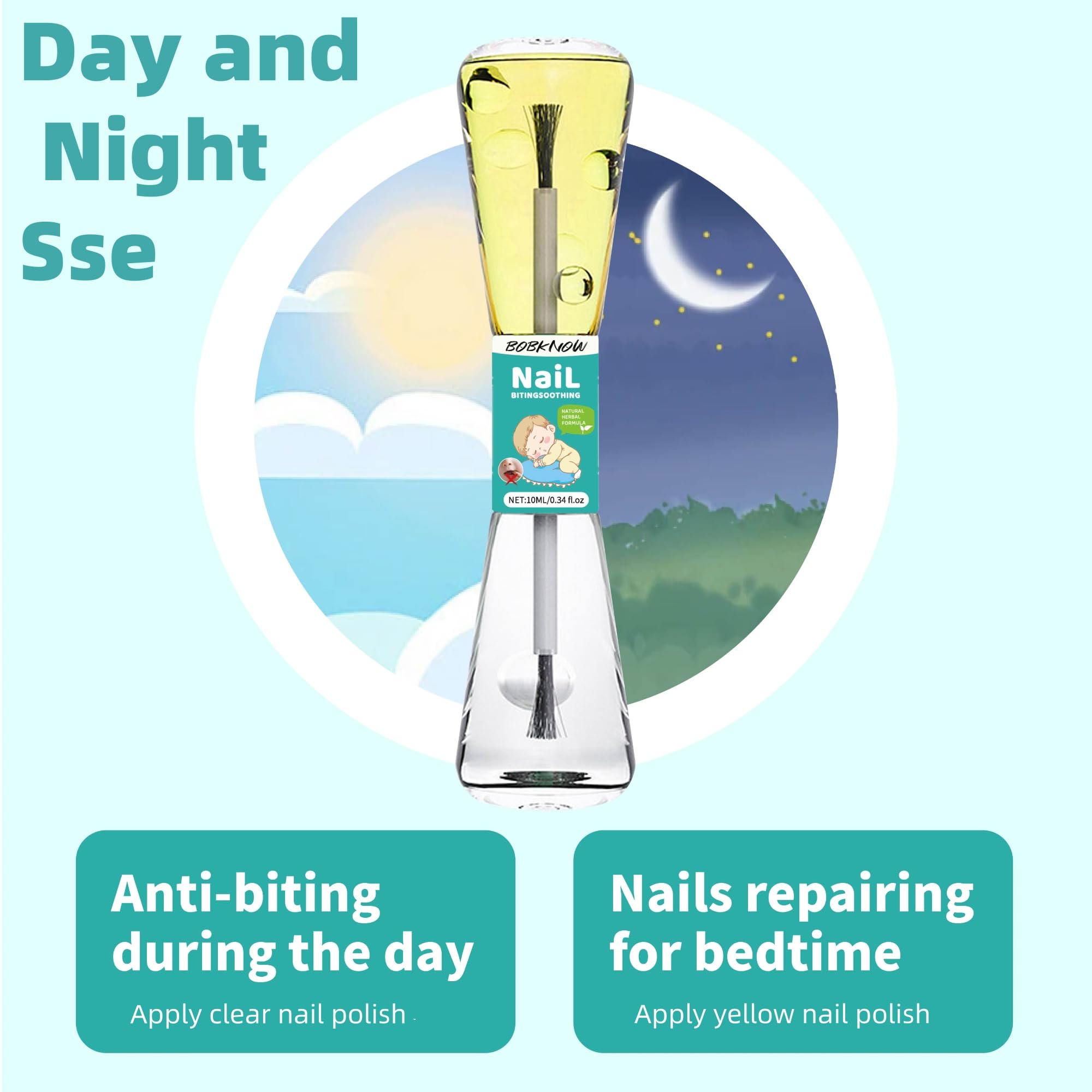 bobknow child applying polish supervised to discourage biting and build better habits
