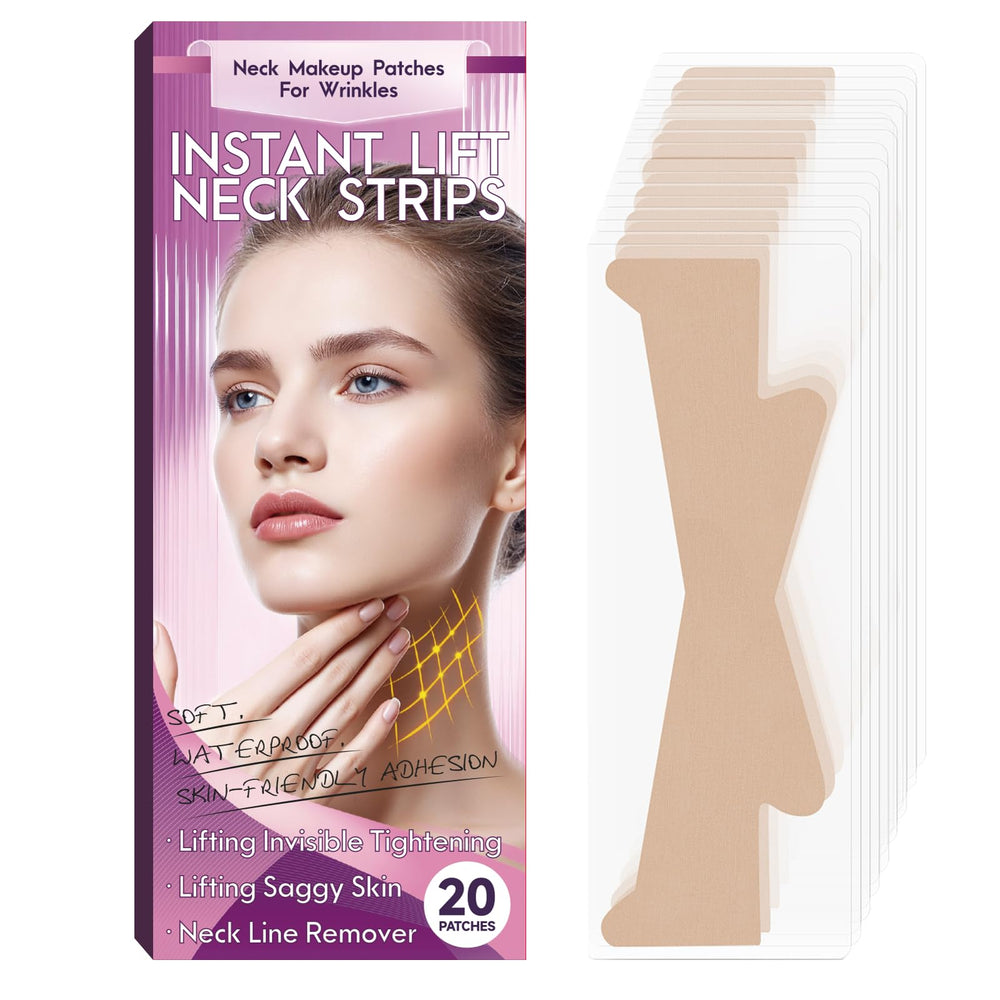 bocello front packaging showing 20 neck lift strips for instant confidence