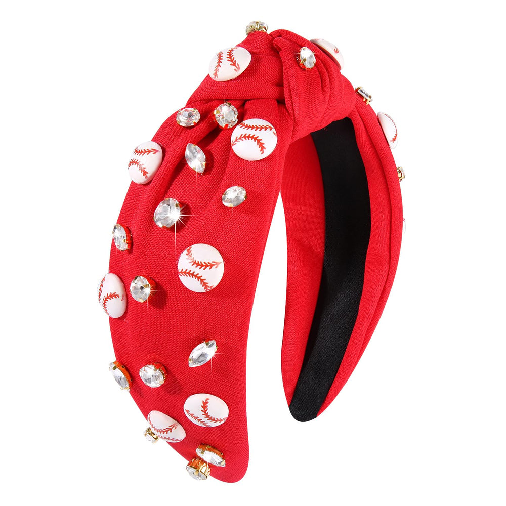 boderier front view red headband showing full design and team-friendly look