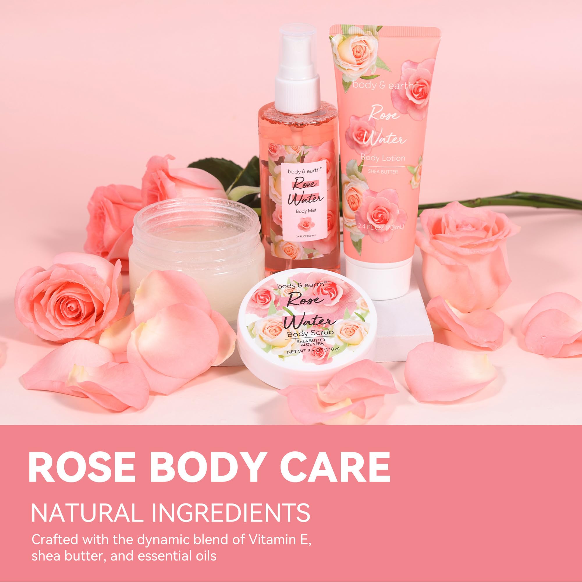 BODY & EARTH body scrub texture on spoon showing exfoliating particles and softening effect