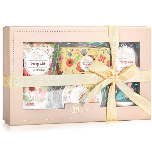 BODY & EARTH # LOVE front packaging showing elegant gift box and included products