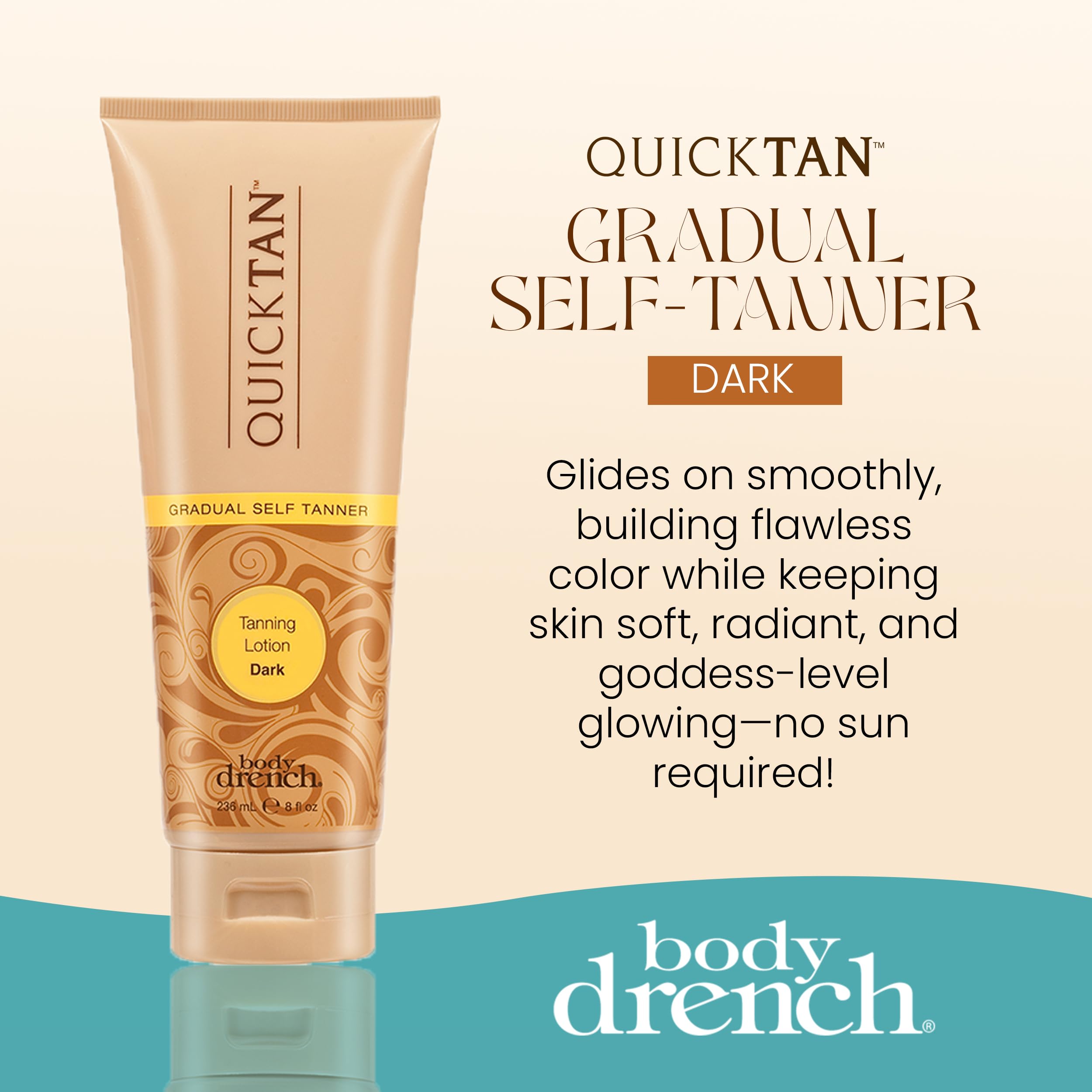 Body Drench being applied to arm for even, streak-free bronze