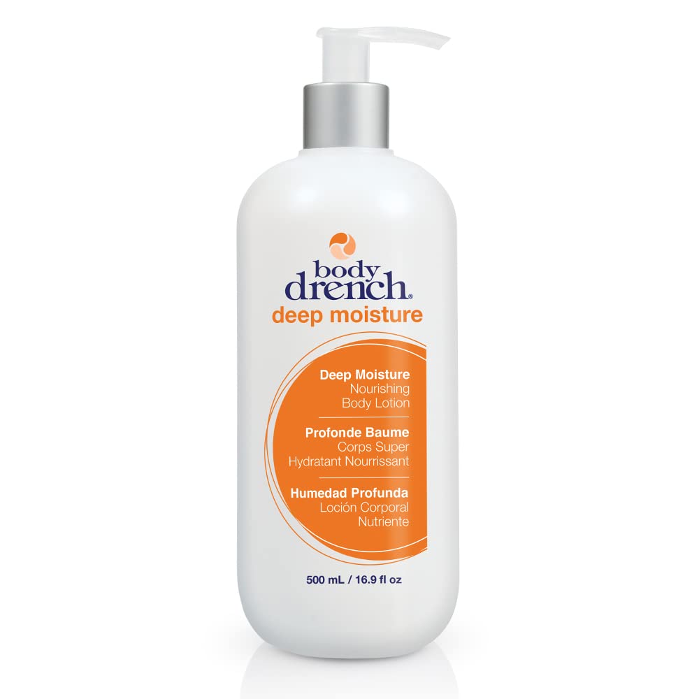 Body Drench front bottle showing label and unscented benefit