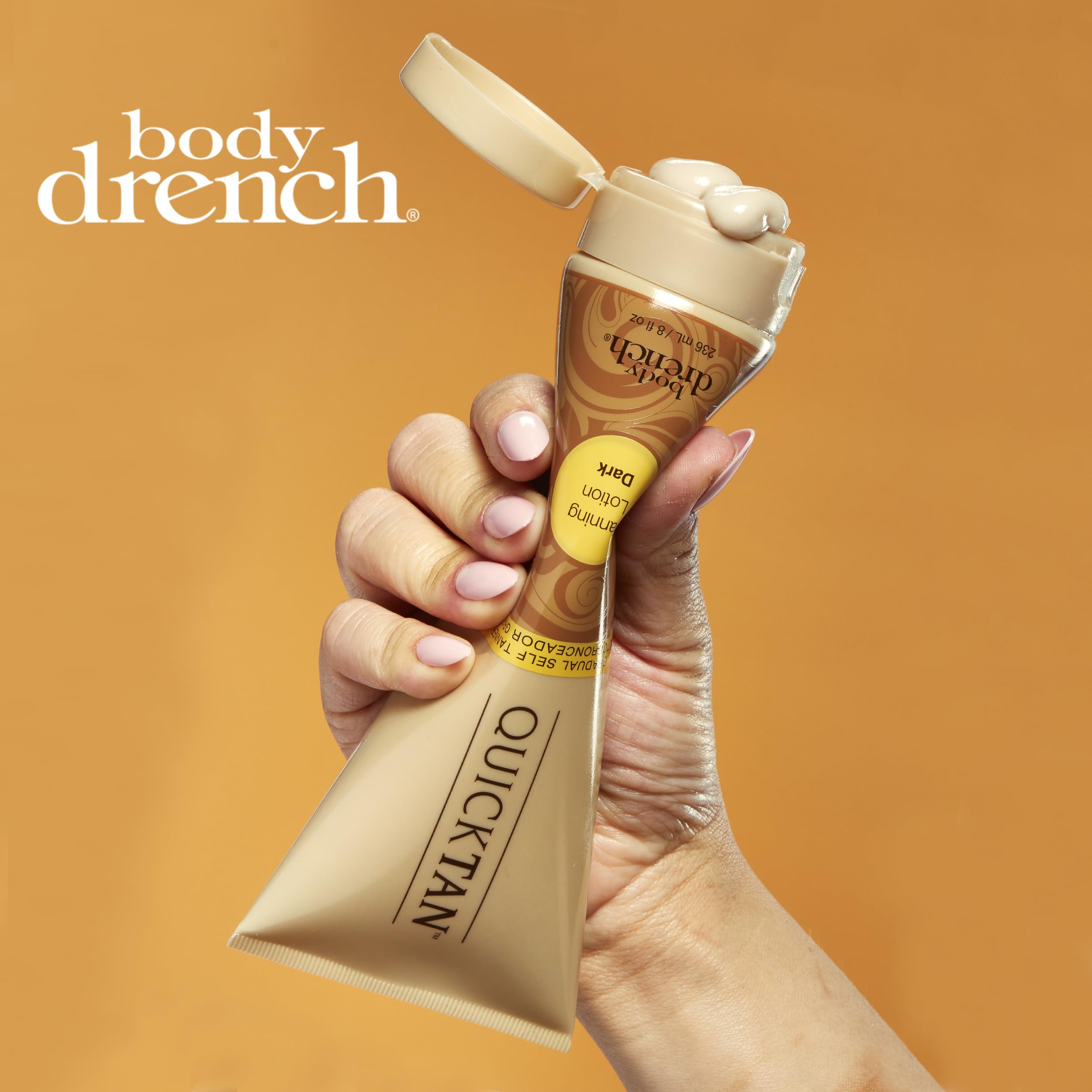 Body Drench label close-up listing vegan, sulfate-free formula
