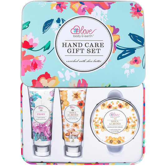 BODY & EARTH # LOVE front packaging showing trio and gift-ready presentation