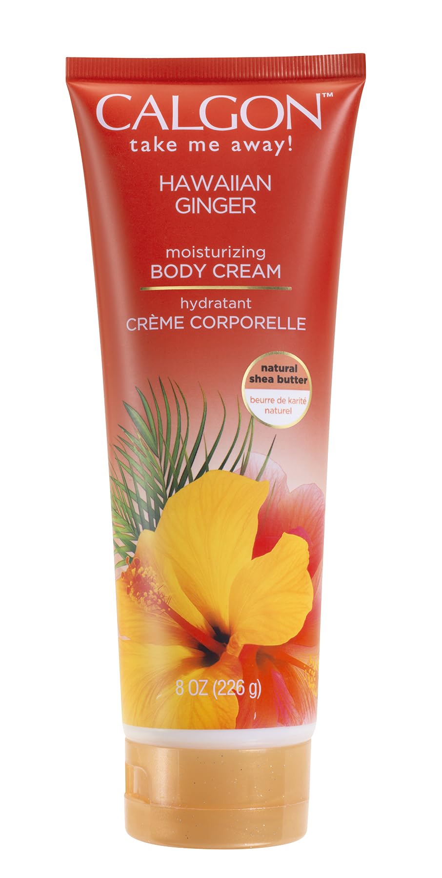 Body Fantasies jar front view showing Hawaiian Ginger scent and benefit of moisturizing