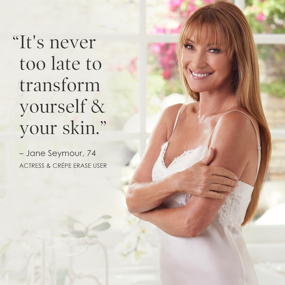 BODY FIRM applying cream to neck emphasizing targeted firming and smoothing advantage