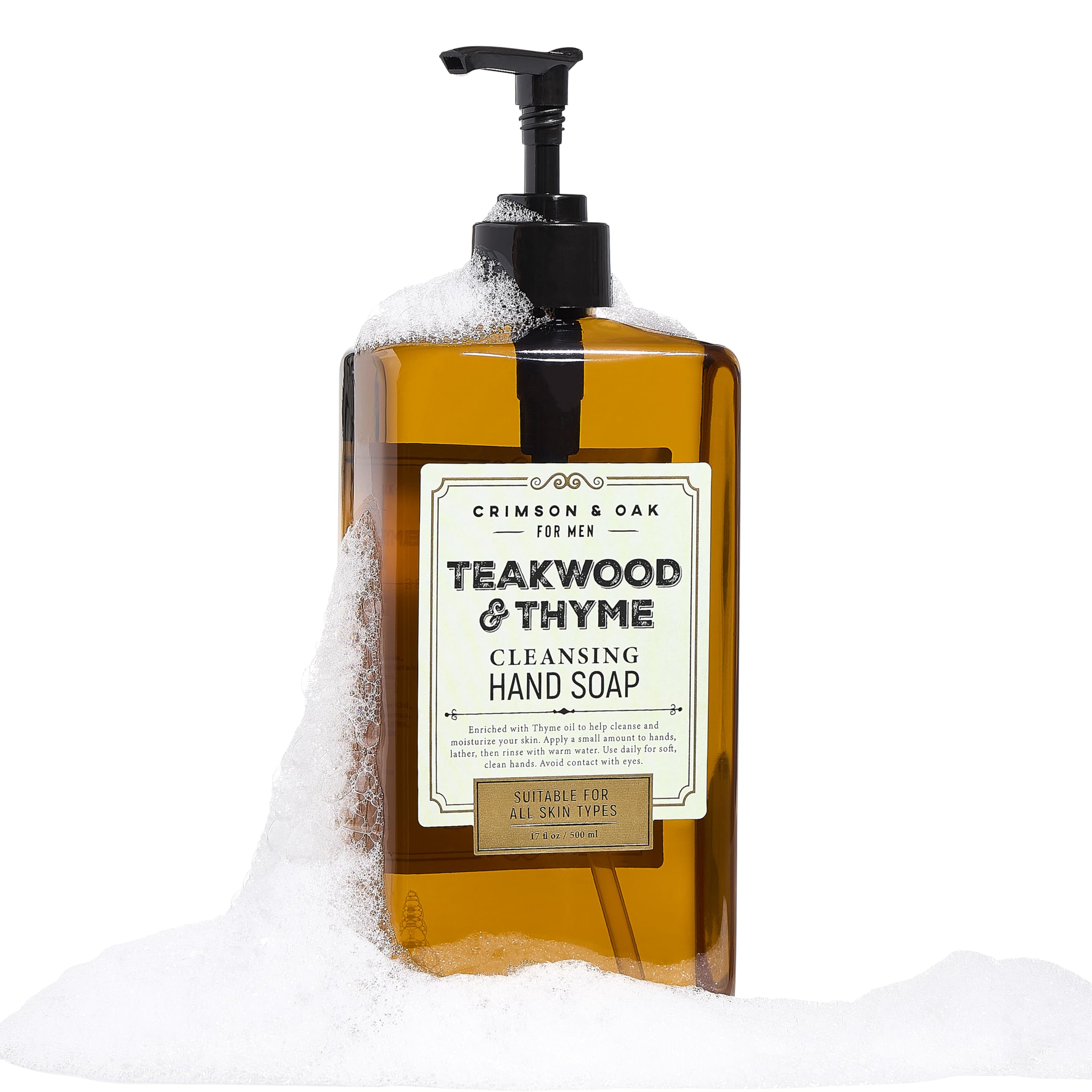 Body Prescriptions front packaging showing teakwood and thyme scent and pump usability