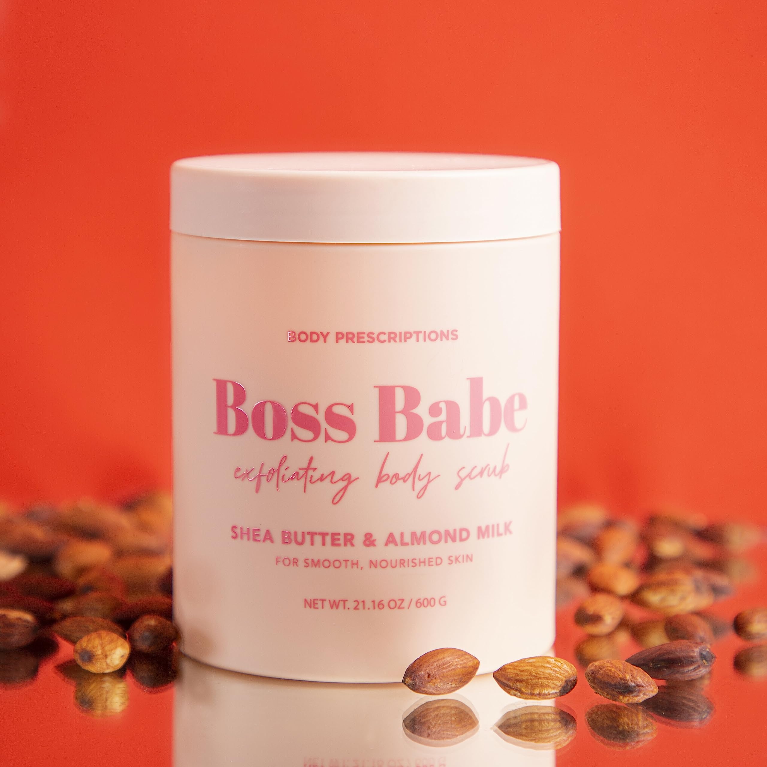 Body Prescriptions close-up of scrub texture revealing fine salt grit and moisturizing feel