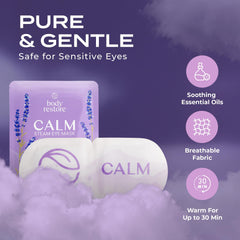 Body Restore mask being worn by person reclining to show soothing warmth and light blocking