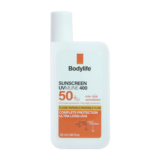 Bodylife front packaging showing SPF 50+ protection and benefits