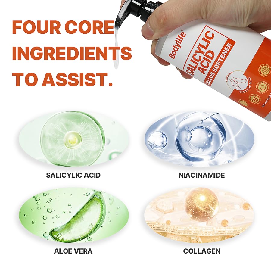 Bodylife label ingredients panel highlighting active salicylic acid benefit