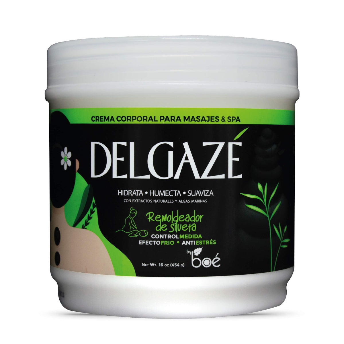 BOÉ COSMETICS Delgazé jar front view showing label and size benefit