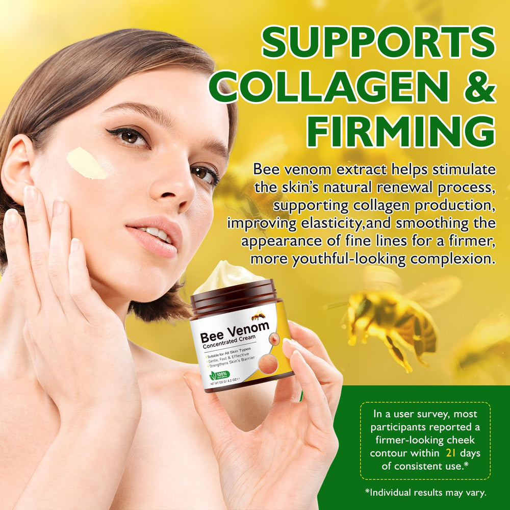 BOIUOITI applying cream to face with fingers promoting firmer looking, hydrated skin