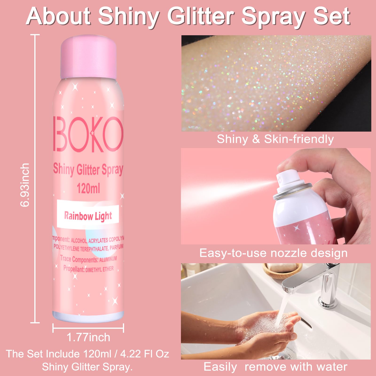 Boko applied on shoulder lifestyle image showing radiant festival-ready skin